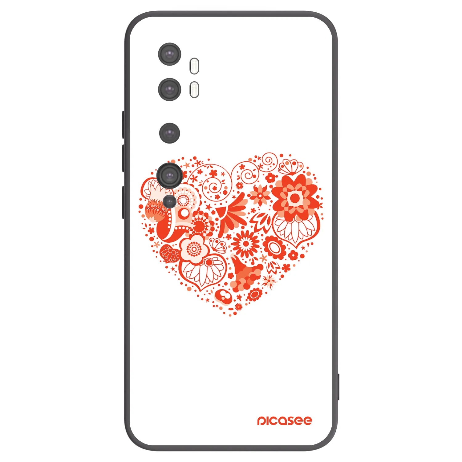 Picasee crna silikonska maskica za Xiaomi Mi Note 10 (Pro) - Big heart