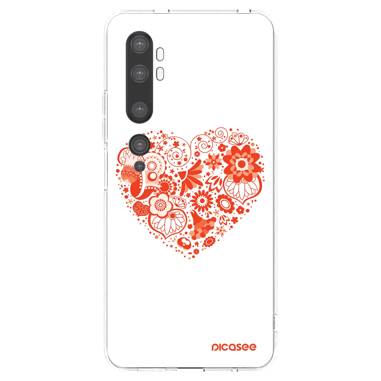 Picasee silikonska prozirna maskica za Xiaomi Mi Note 10 (Pro) - Big heart
