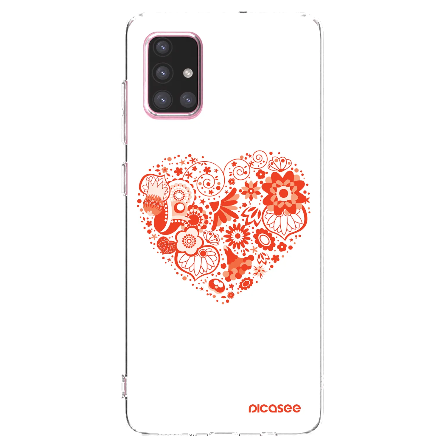 Picasee silikonska prozirna maskica za Samsung Galaxy A71 A715F - Big heart