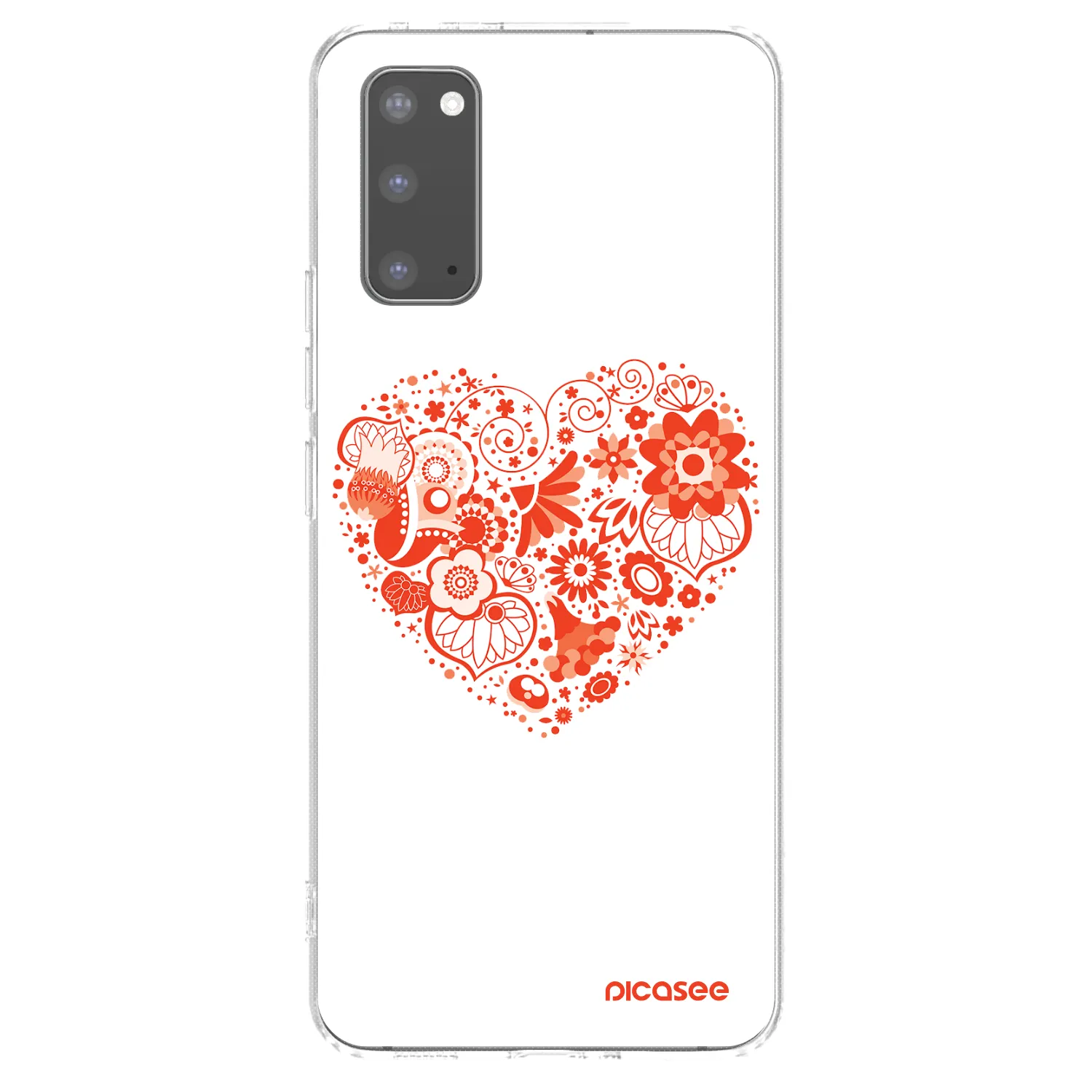 Picasee silikonska prozirna maskica za Samsung Galaxy S20 G980F - Big heart