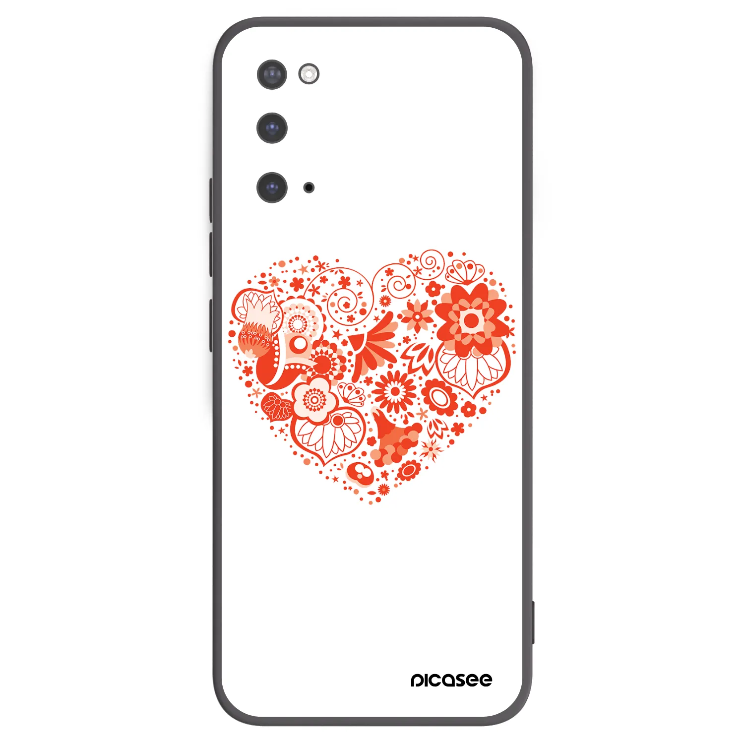 Picasee crna silikonska maskica za Samsung Galaxy S20 G980F - Big heart