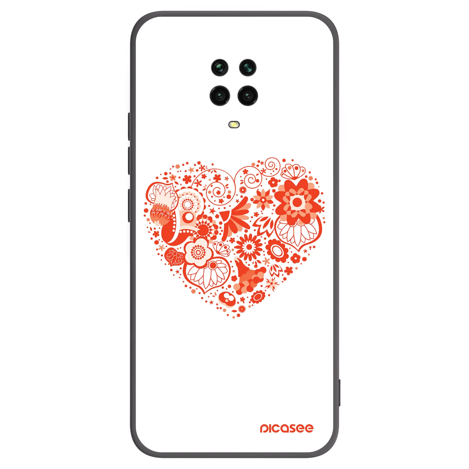 Picasee crna silikonska maskica za Xiaomi Redmi Note 9 Pro - Big heart