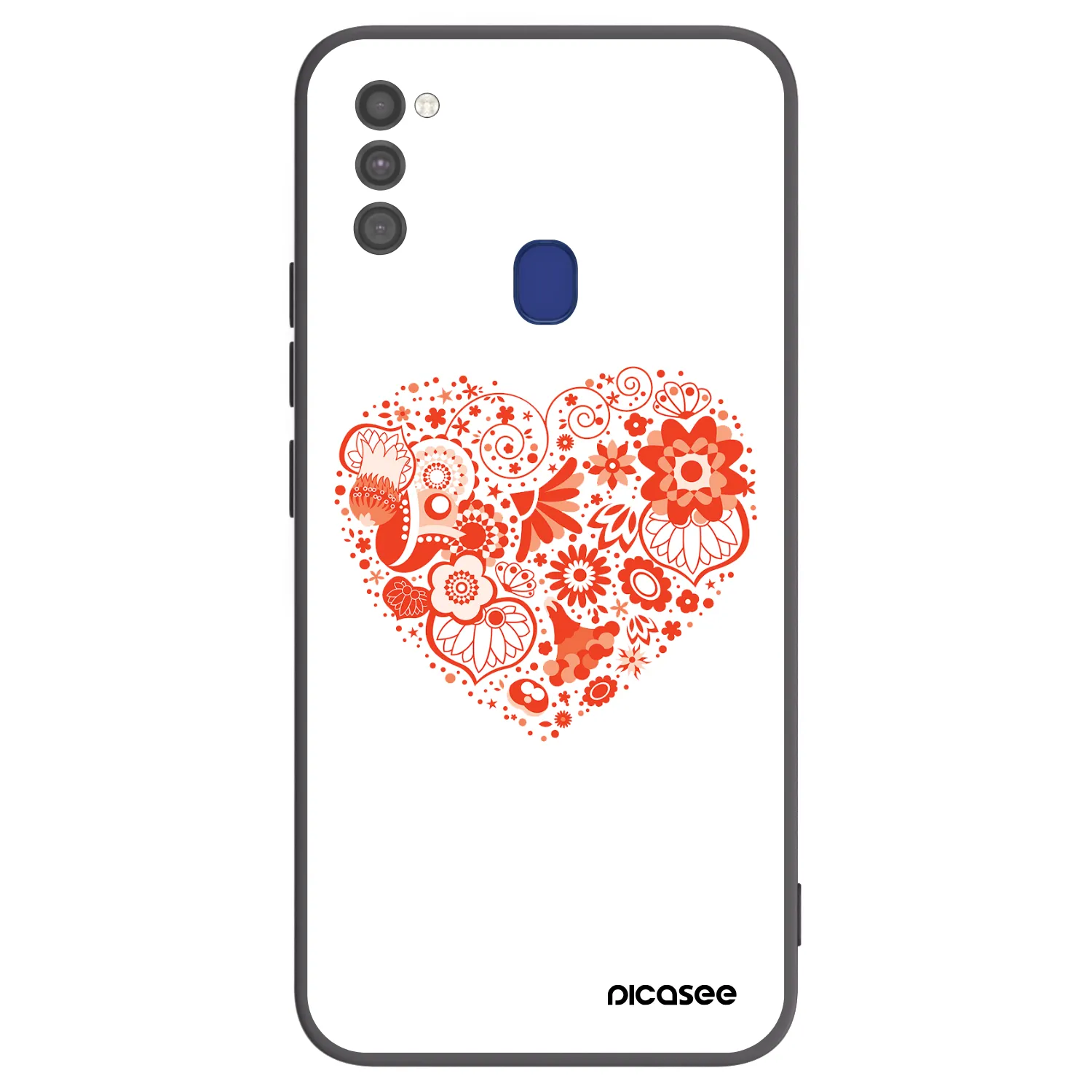 Picasee crna silikonska maskica za Samsung Galaxy M21 M215F - Big heart