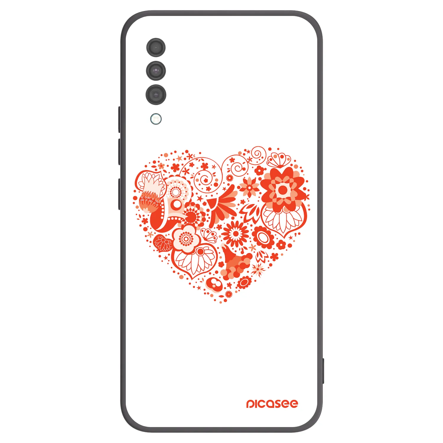 Picasee crna silikonska maskica za Samsung Galaxy A30s A307F - Big heart