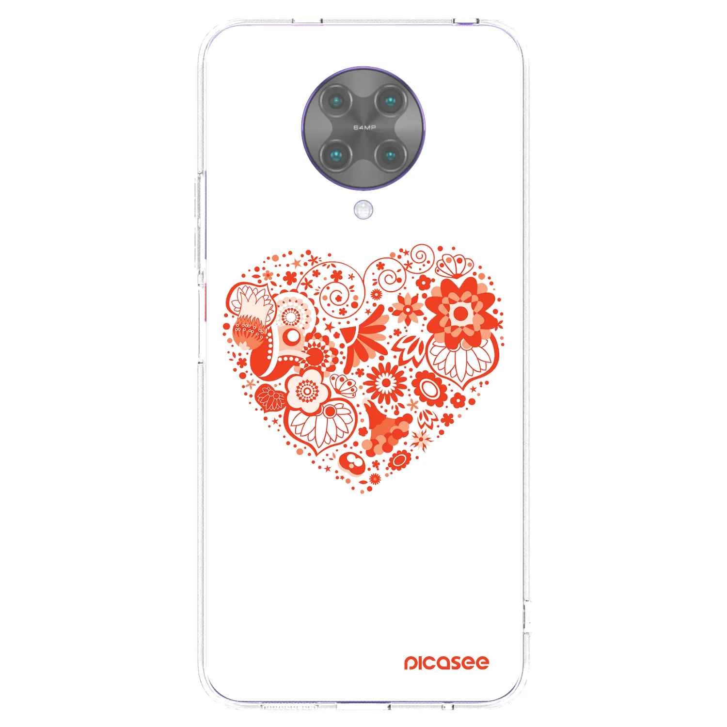 Picasee silikonska prozirna maskica za Xiaomi Poco F2 Pro - Big heart