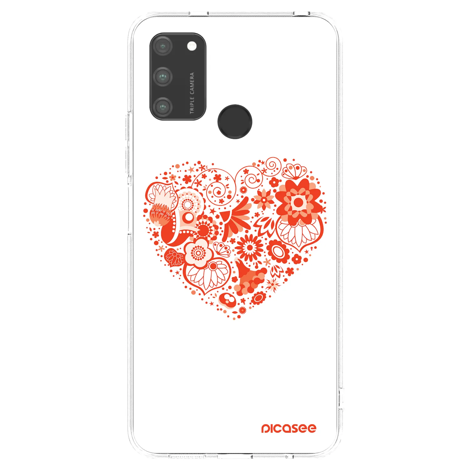 Picasee silikonska prozirna maskica za Honor 9A - Big heart