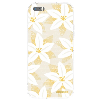 Picasee silikonska prozirna maskica za Apple iPhone 5/5S/SE - Island Leave