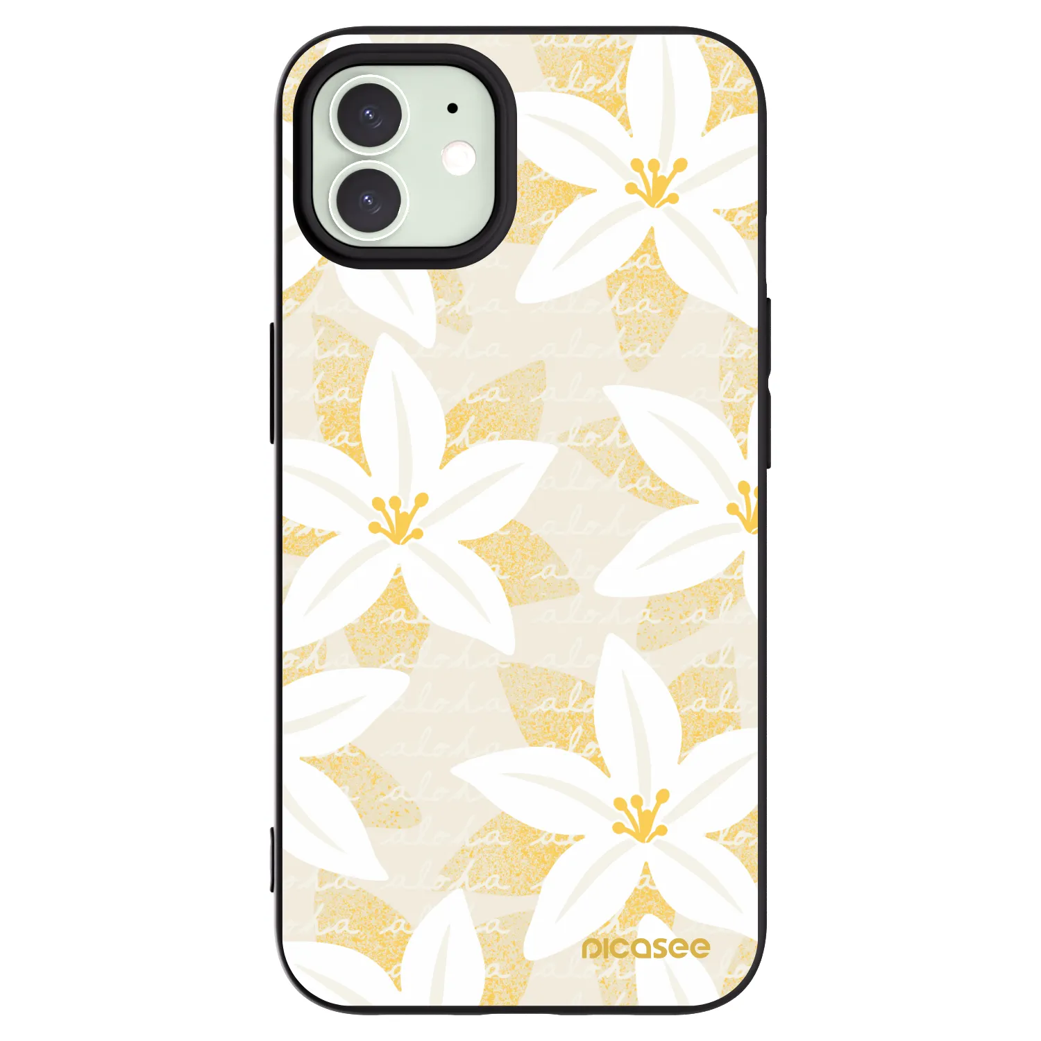Picasee crna silikonska maskica za Apple iPhone 12 - Island Leave