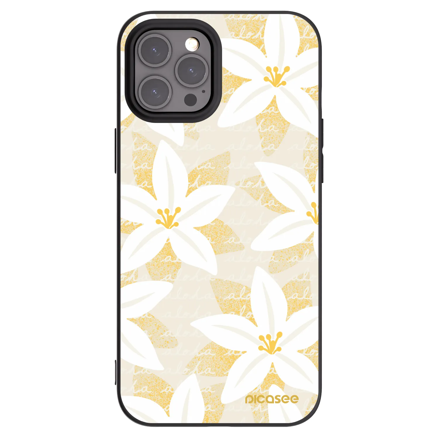 Picasee crna silikonska maskica za Apple iPhone 12 Pro Max - Island Leave
