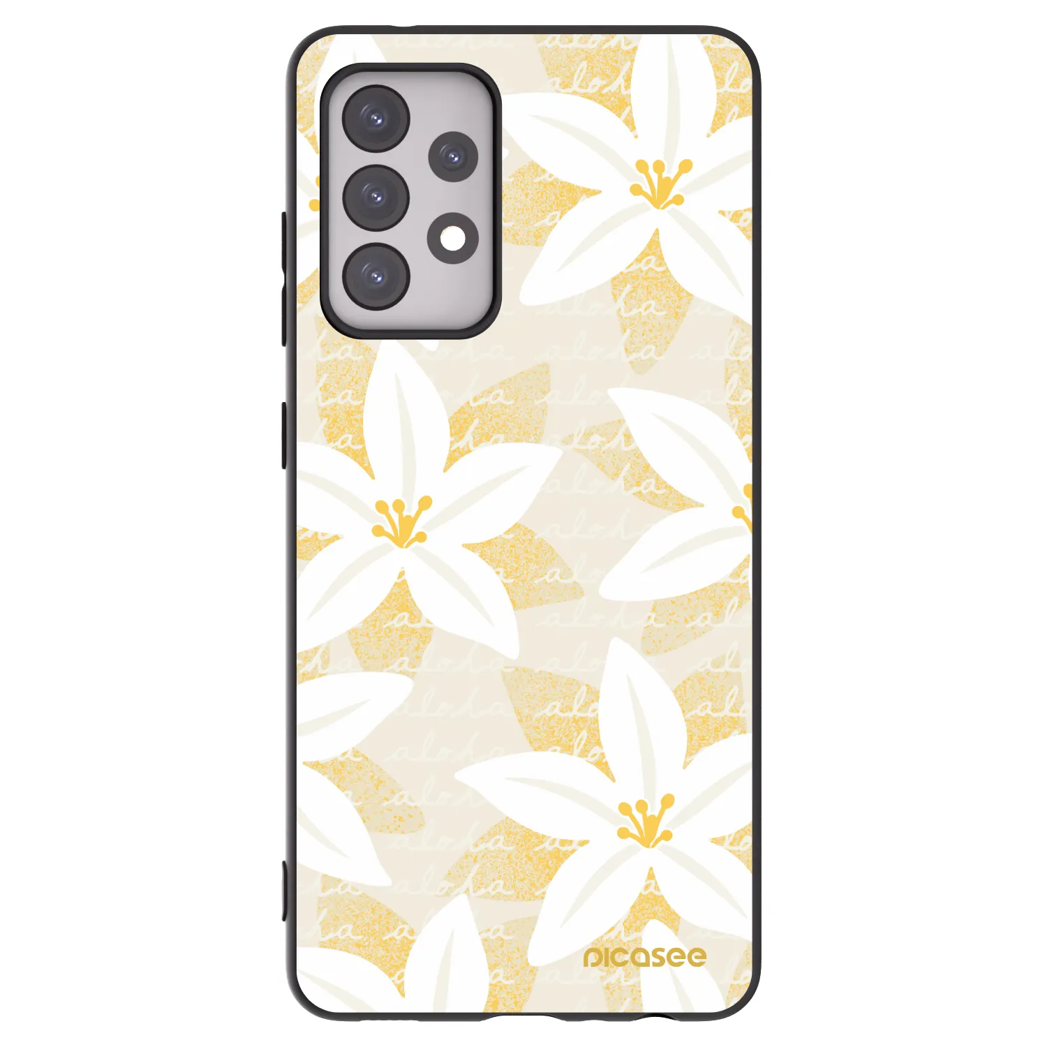 Picasee crna silikonska maskica za Samsung Galaxy A52 5G A525F - Island Leave