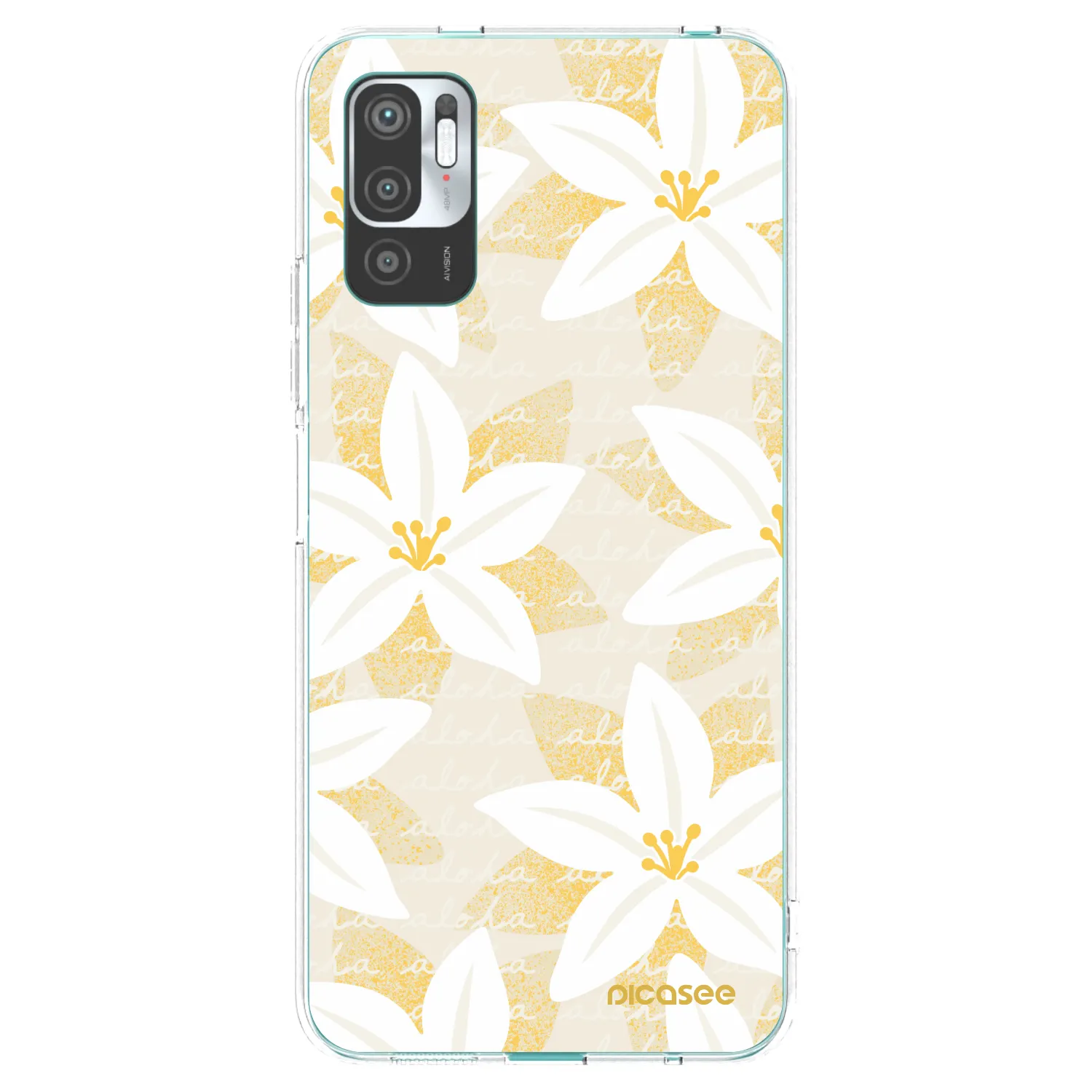 Picasee silikonska prozirna maskica za Xiaomi Redmi Note 10 5G - Island Leave