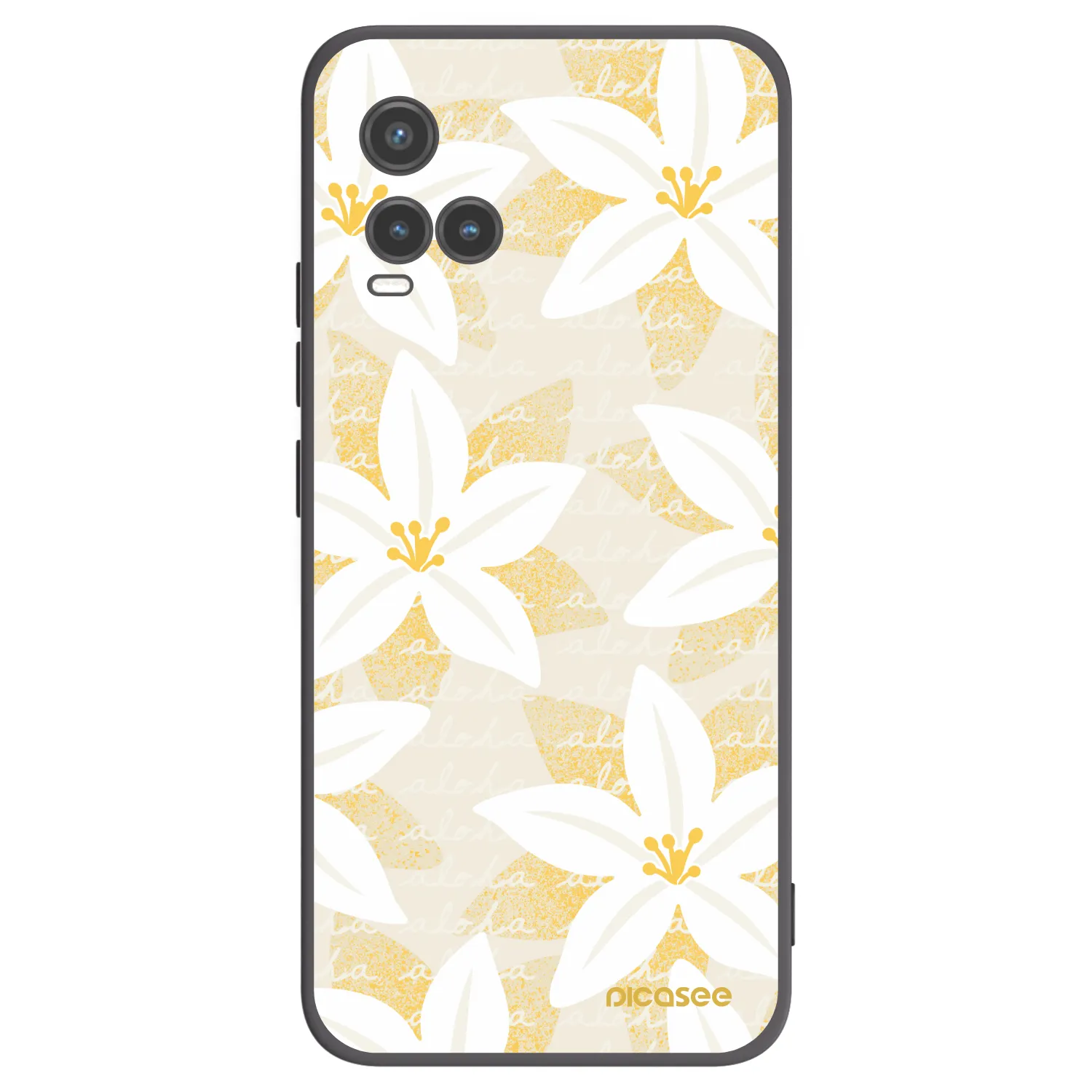 Picasee crna silikonska maskica za Vivo Y33s - Island Leave