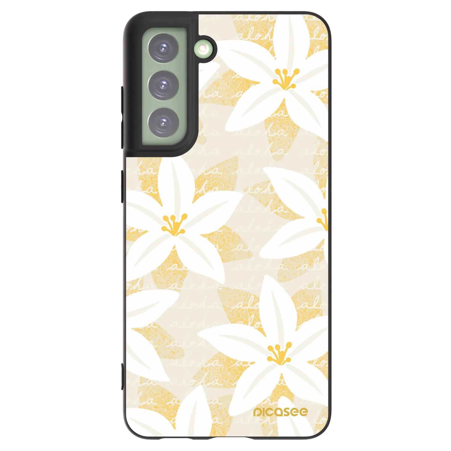 Picasee crna silikonska maskica za Samsung Galaxy S21 FE 5G - Island Leave