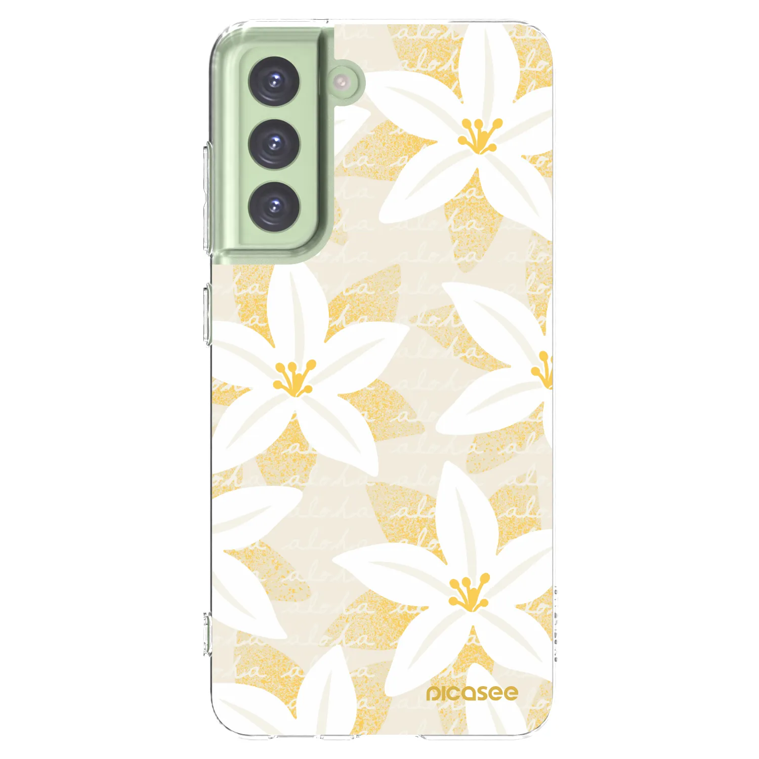 Picasee silikonska prozirna maskica za Samsung Galaxy S21 FE 5G - Island Leave