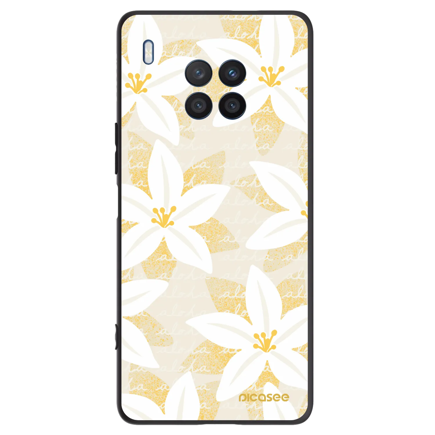 Picasee crna silikonska maskica za Honor 50 Lite - Island Leave
