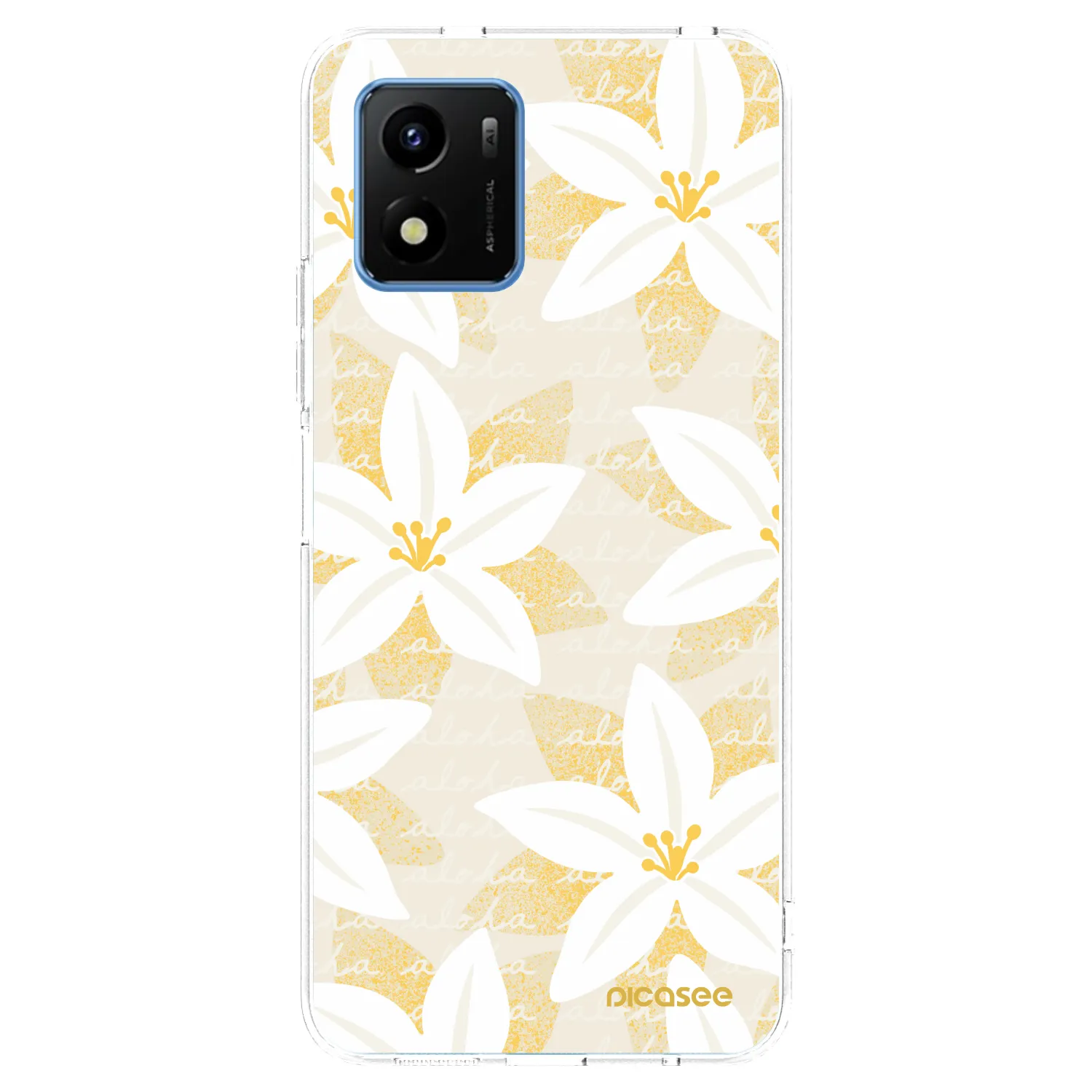 Picasee silikonska prozirna maskica za Vivo Y01 - Island Leave