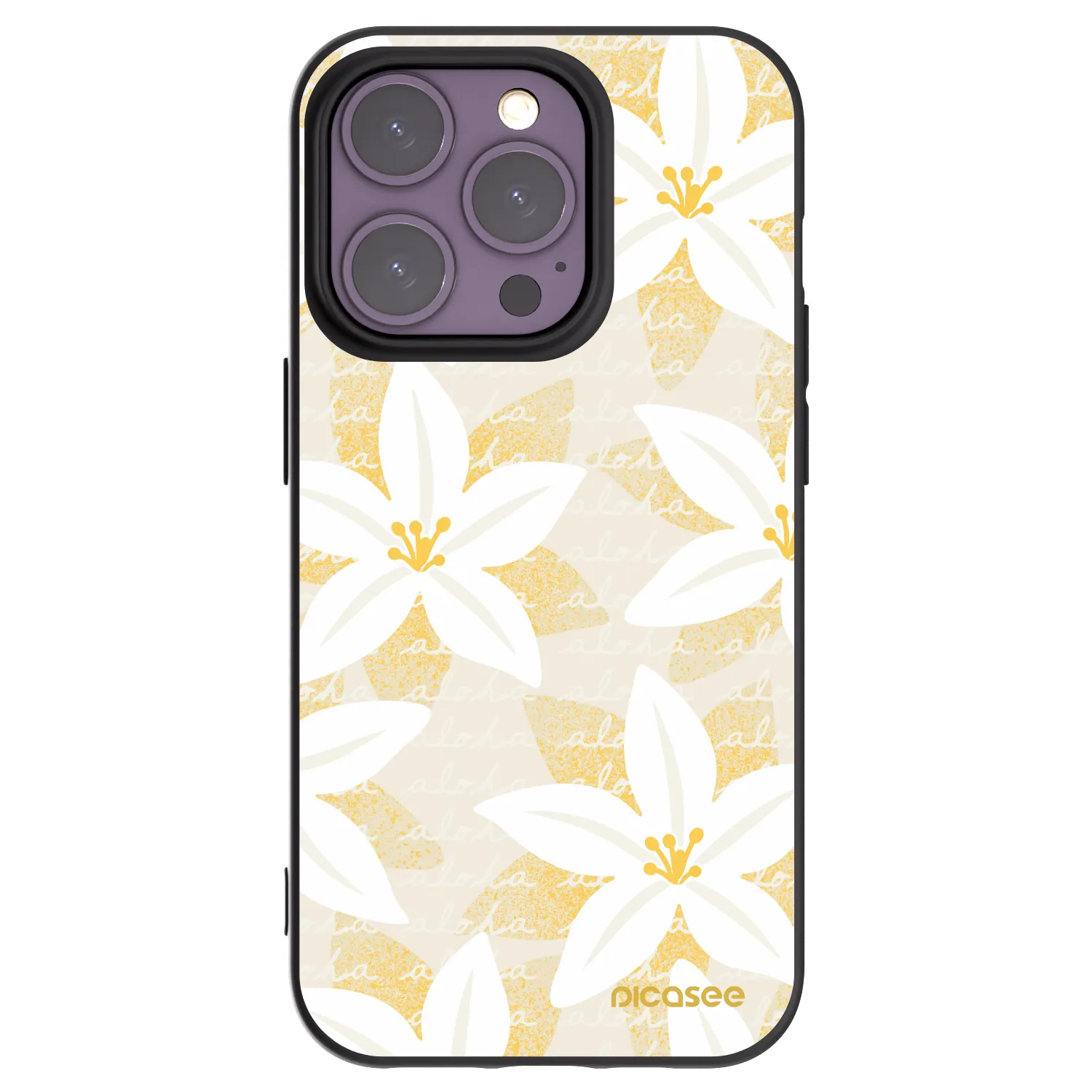 Picasee crna silikonska maskica za Apple iPhone 14 Pro - Island Leave
