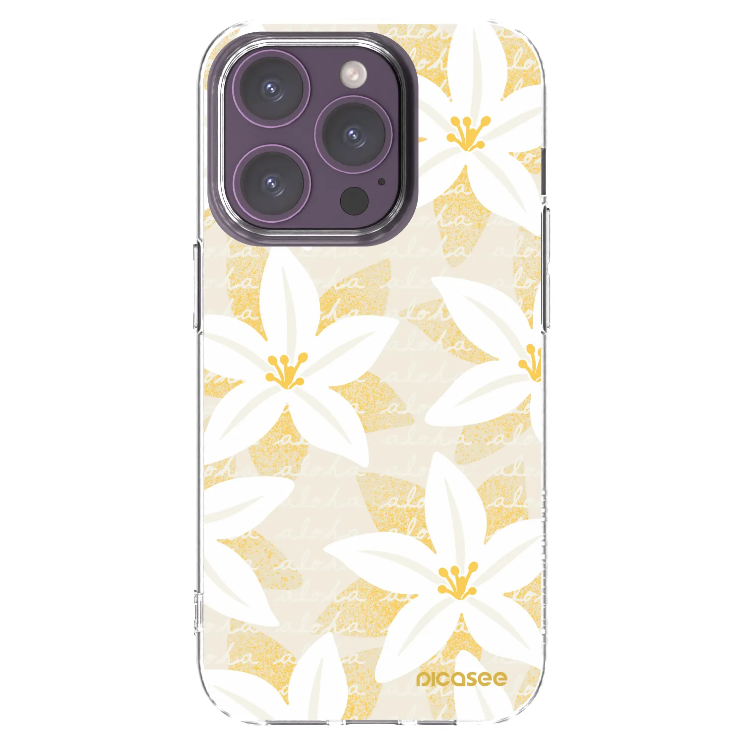 Picasee silikonska prozirna maskica za Apple iPhone 14 Pro - Island Leave