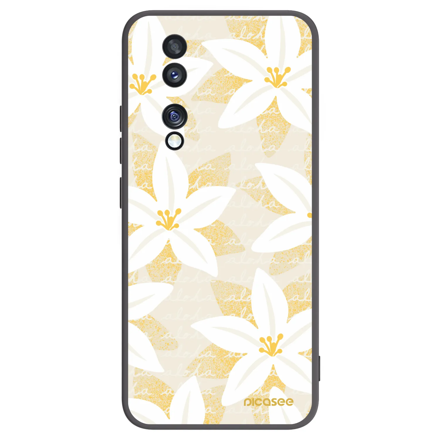Picasee crna silikonska maskica za Honor 70 - Island Leave