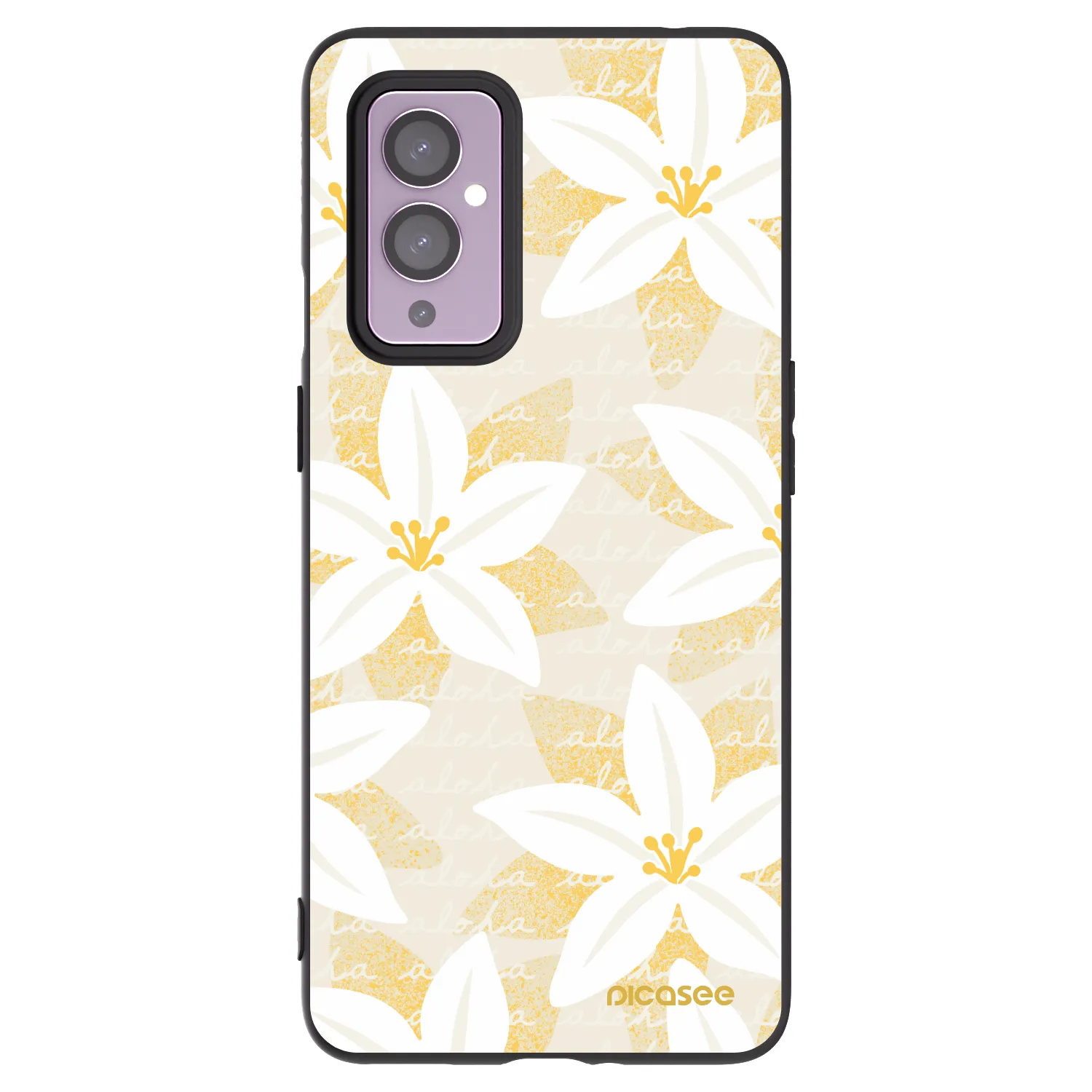 Picasee crna silikonska maskica za OnePlus 9 - Island Leave