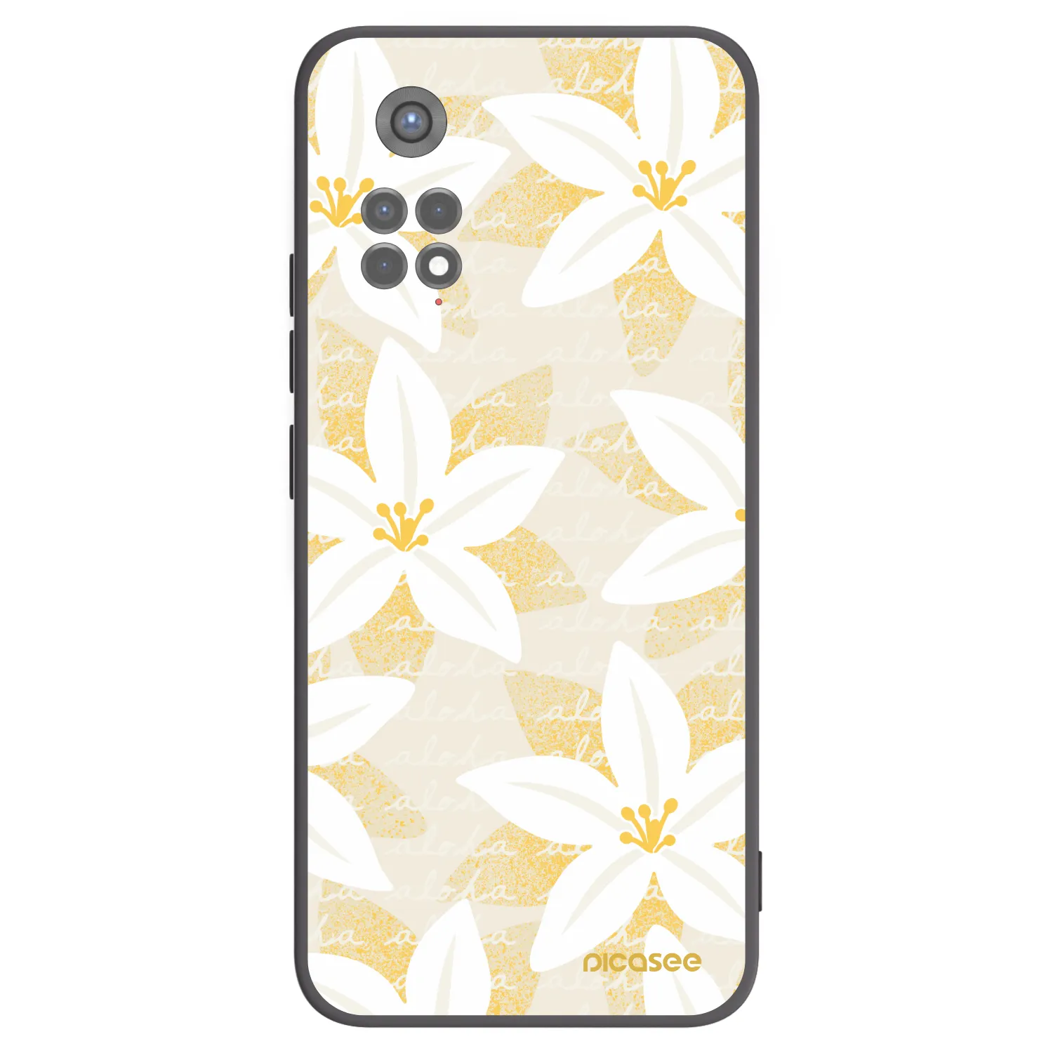 Picasee crna silikonska maskica za Xiaomi Redmi Note 11S 5G - Island Leave