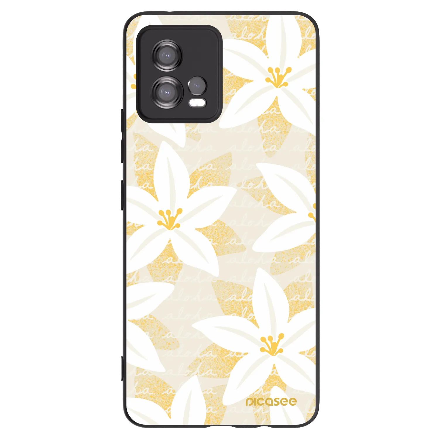 Picasee crna silikonska maskica za Motorola Moto G72 - Island Leave