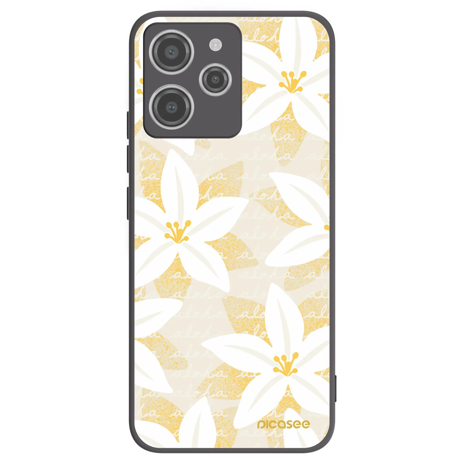 Picasee crna silikonska maskica za Xiaomi Redmi 12 4G - Island Leave
