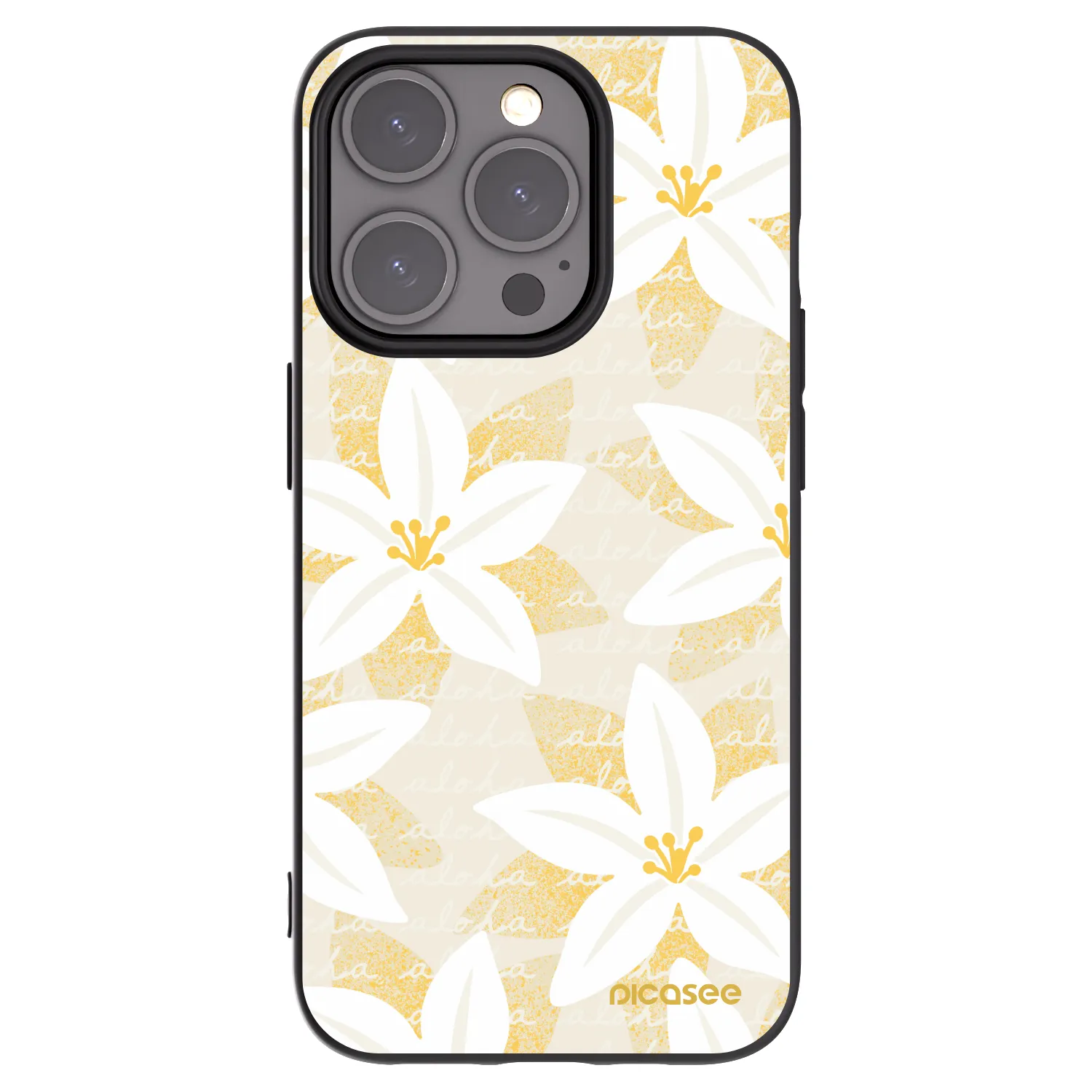 Picasee crna silikonska maskica za Apple iPhone 15 Pro - Island Leave