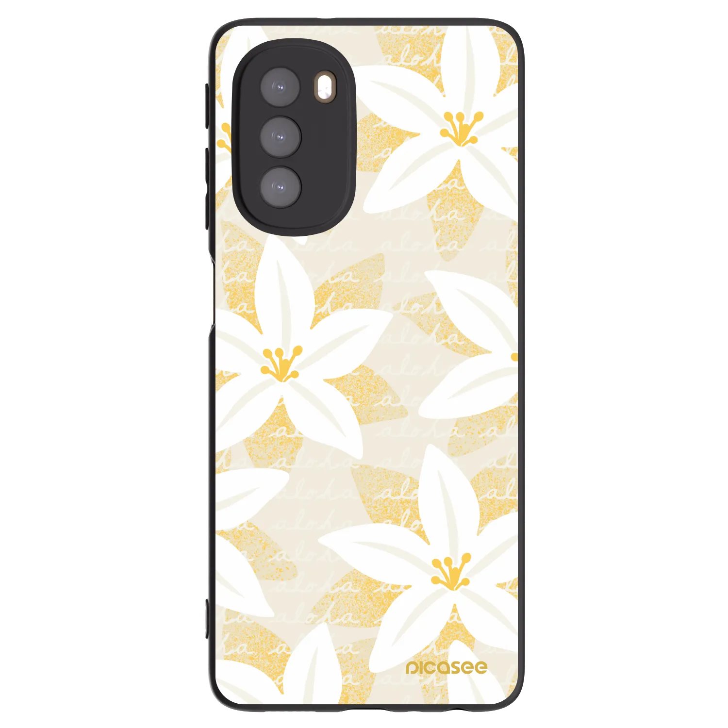Picasee crna silikonska maskica za Motorola Moto G51 - Island Leave
