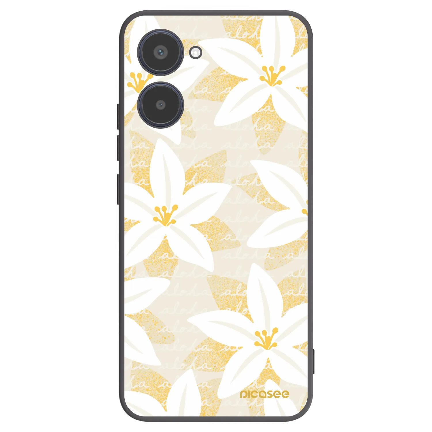 Picasee crna silikonska maskica za Realme 10 4G - Island Leave