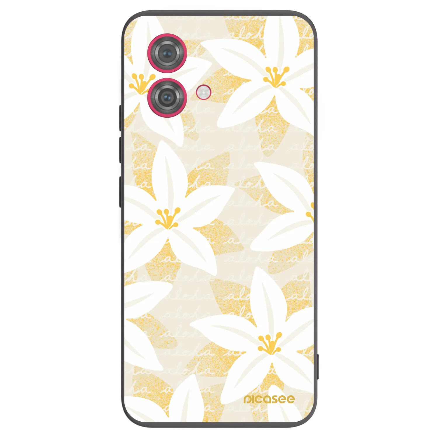 Picasee crna silikonska maskica za Motorola Moto G84 5G - Island Leave