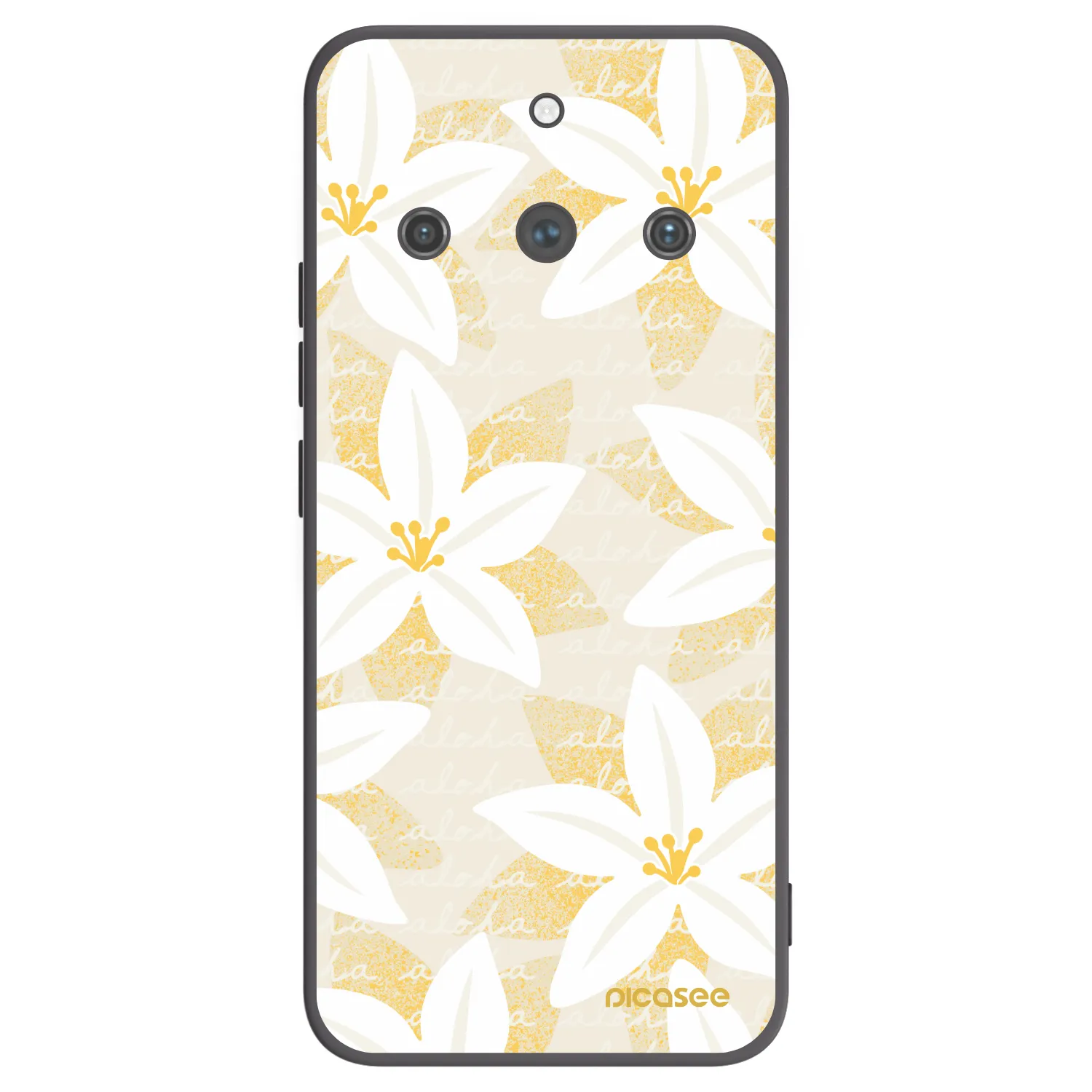 Picasee crna silikonska maskica za Realme 11 Pro+ - Island Leave