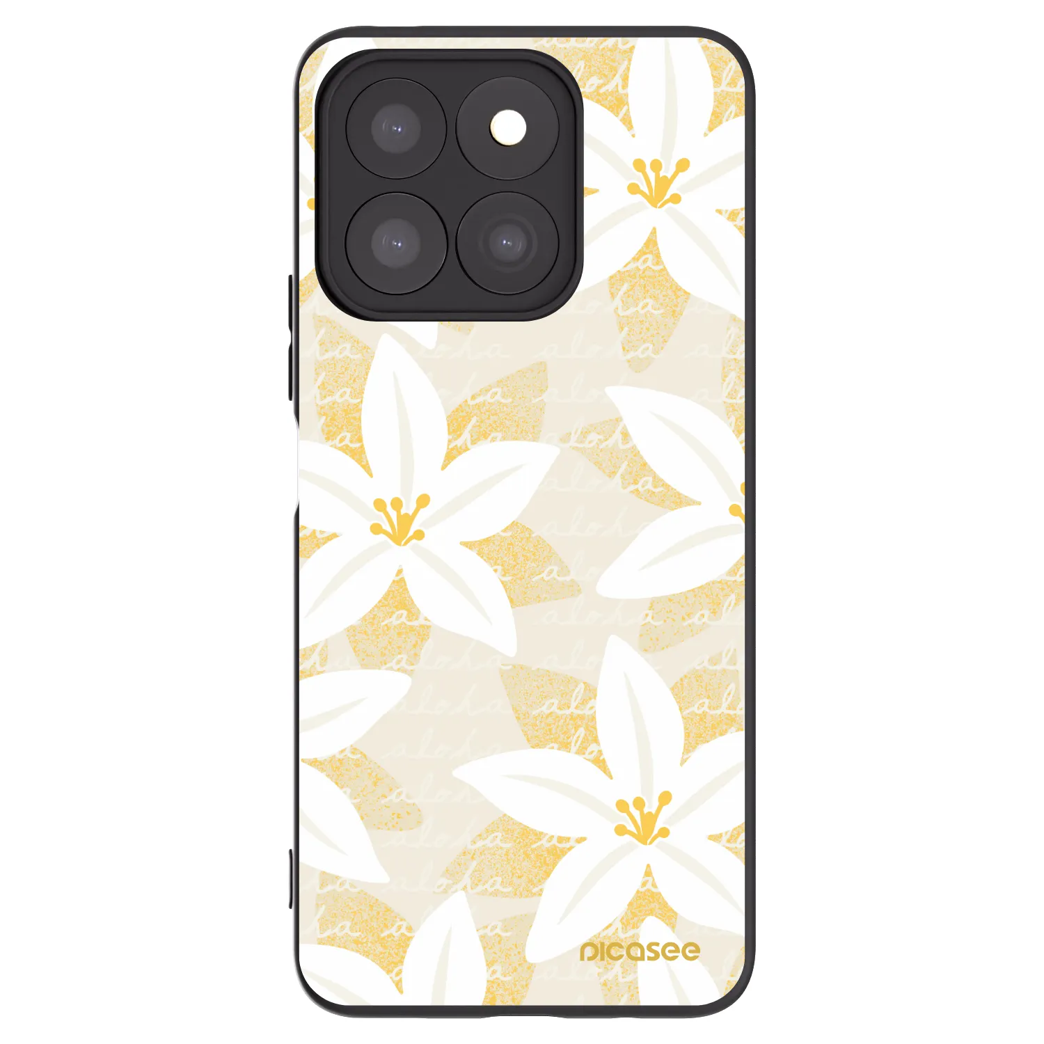 Picasee crna silikonska maskica za Honor X8b - Island Leave