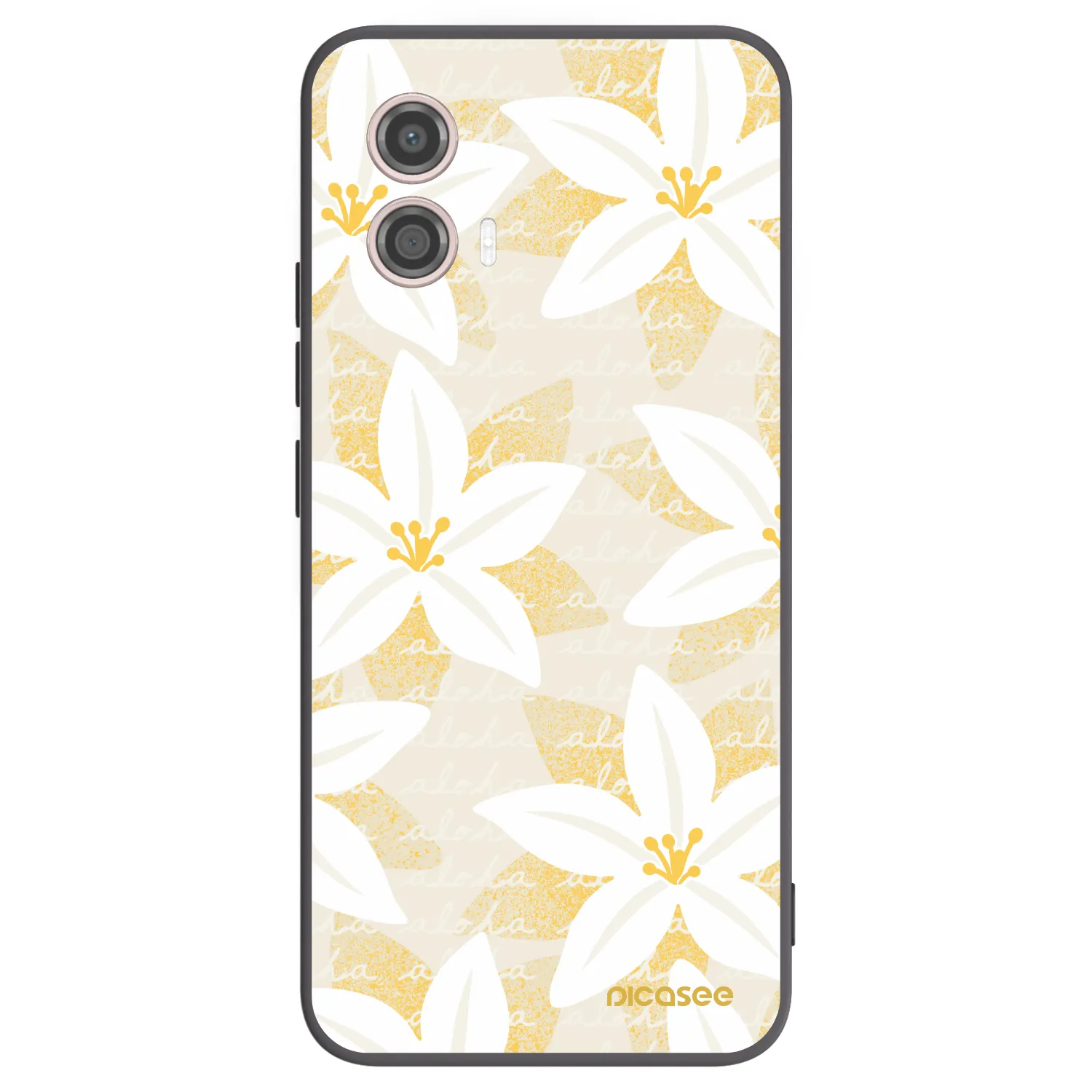 Picasee crna silikonska maskica za Motorola Moto G53 5G - Island Leave