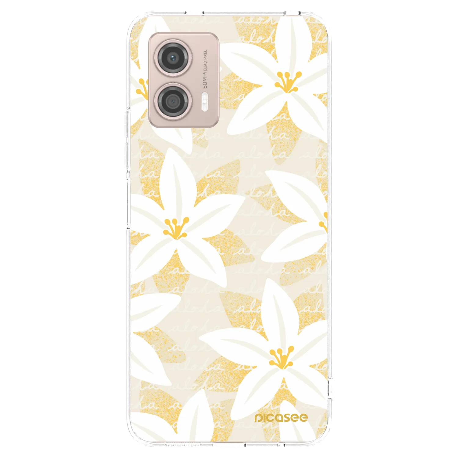 Picasee silikonska prozirna maskica za Motorola Moto G53 5G - Island Leave