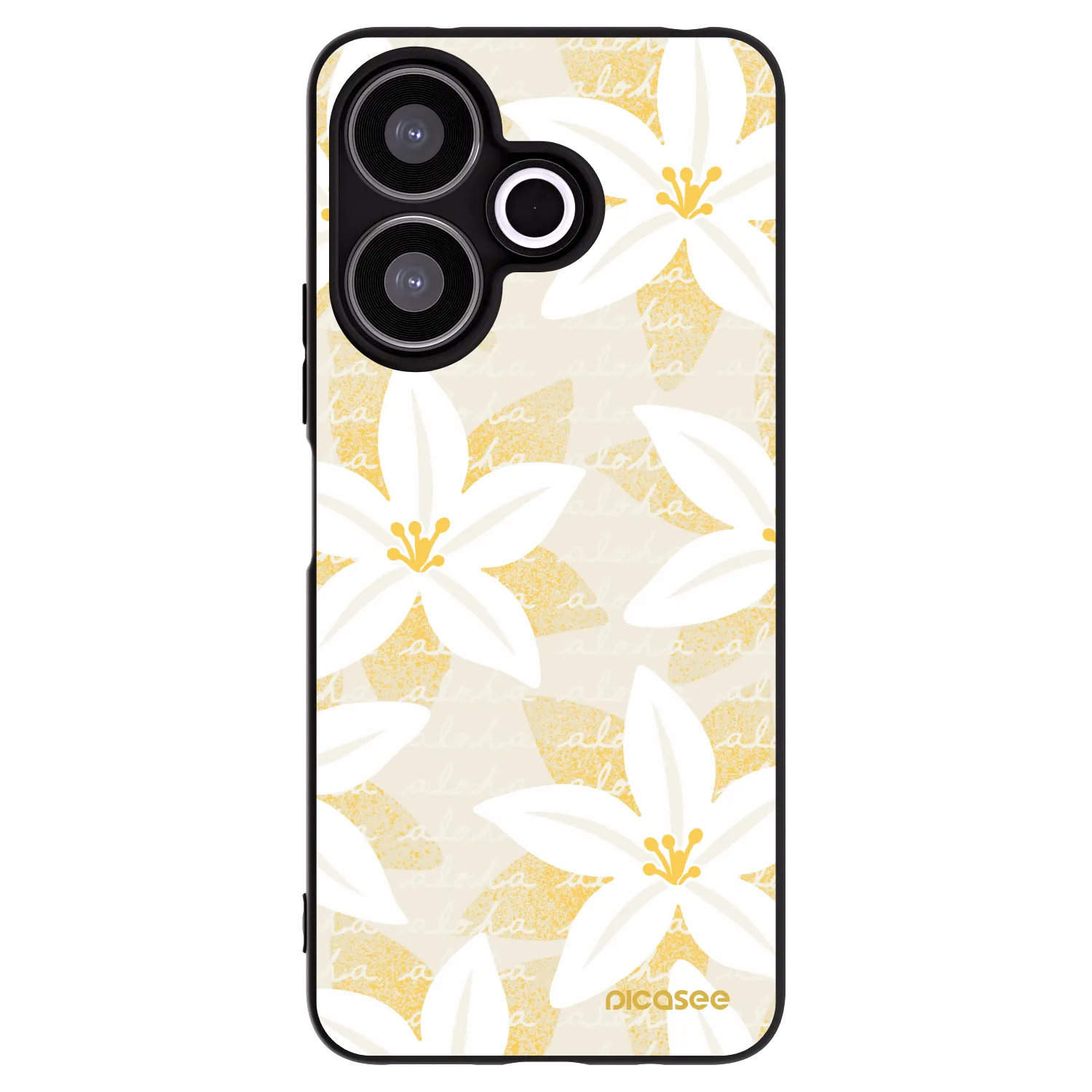 Picasee crna silikonska maskica za Xiaomi Redmi 13 4G - Island Leave