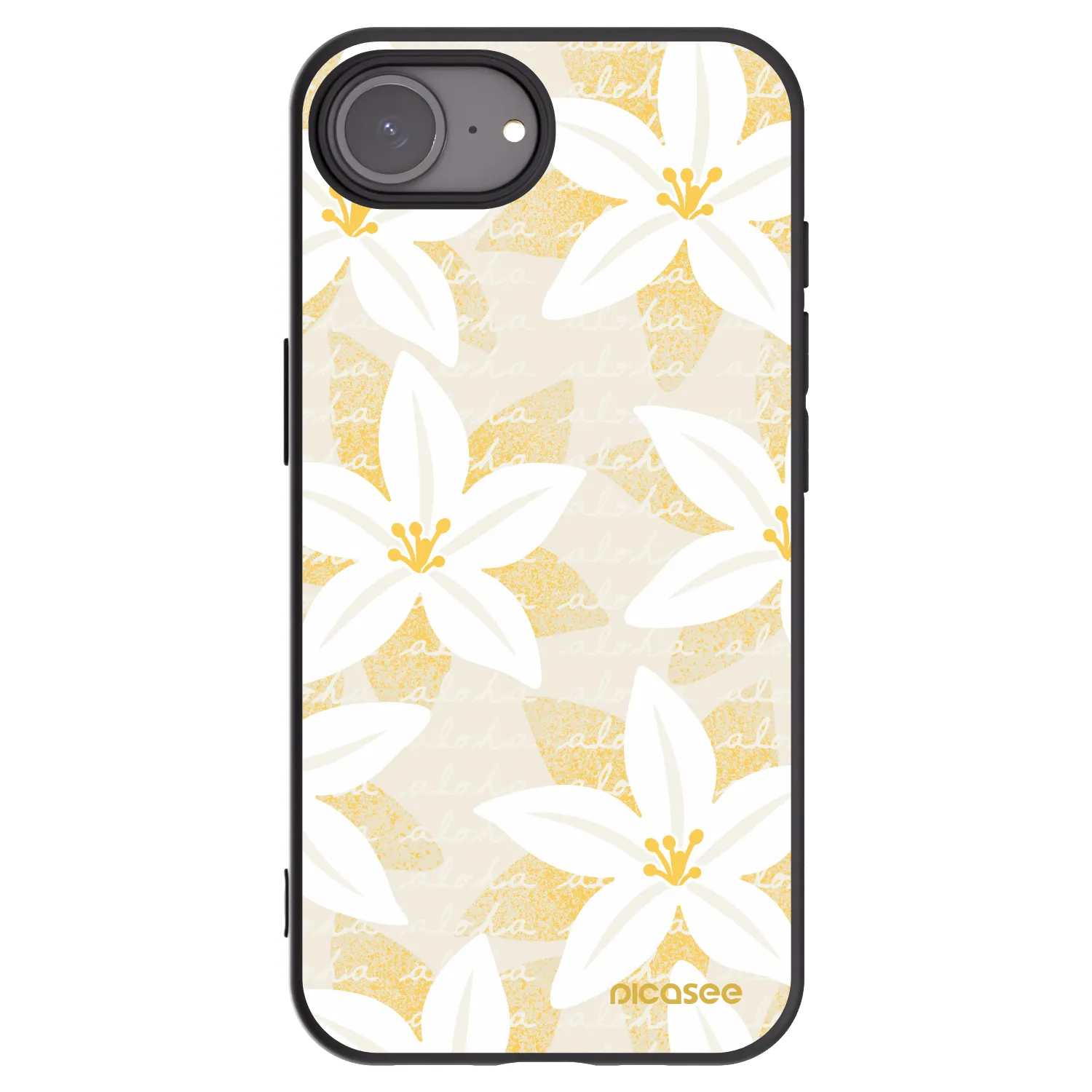 Picasee crna silikonska maskica za Apple iPhone 16e - Island Leave