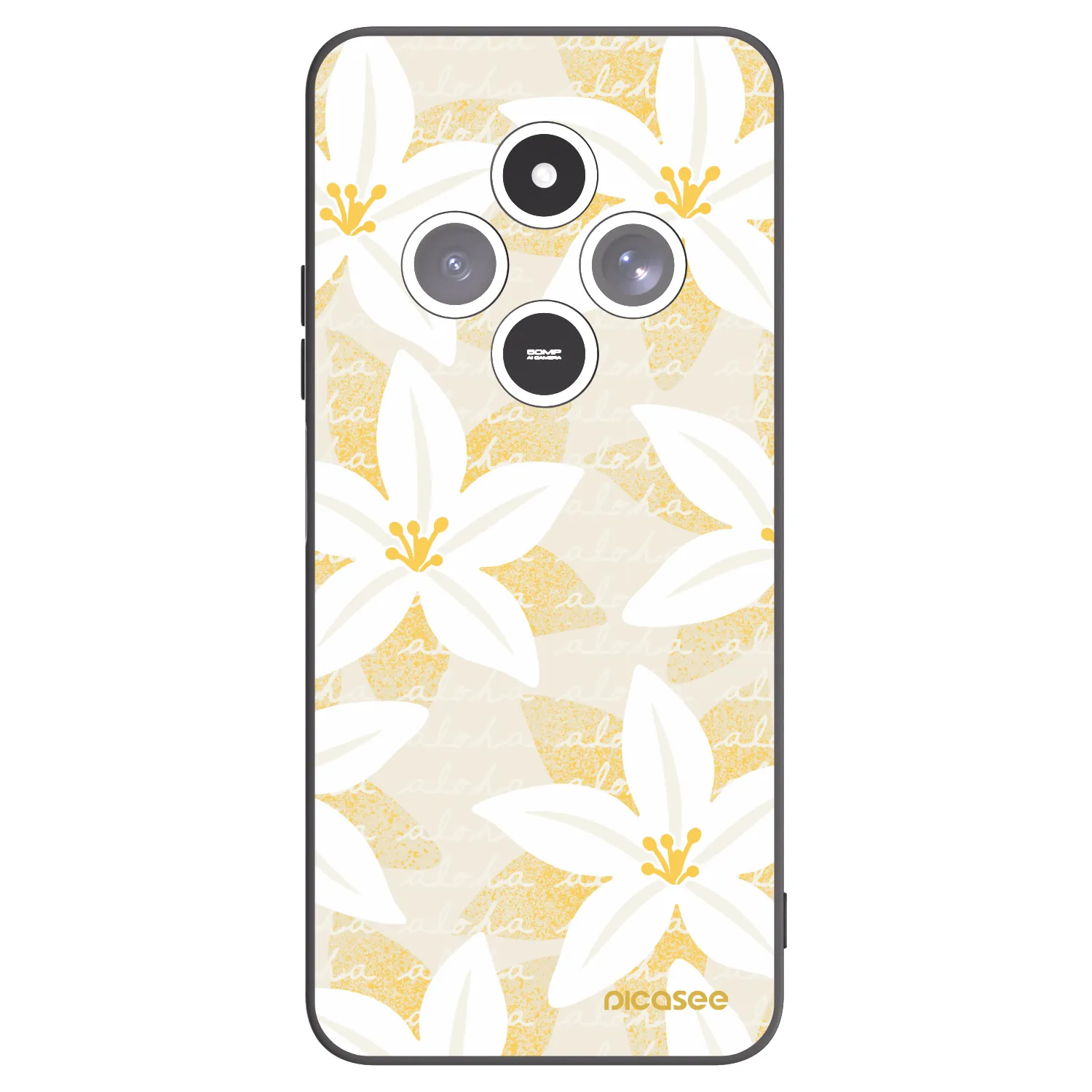 Picasee crna silikonska maskica za Xiaomi Redmi 14C - Island Leave