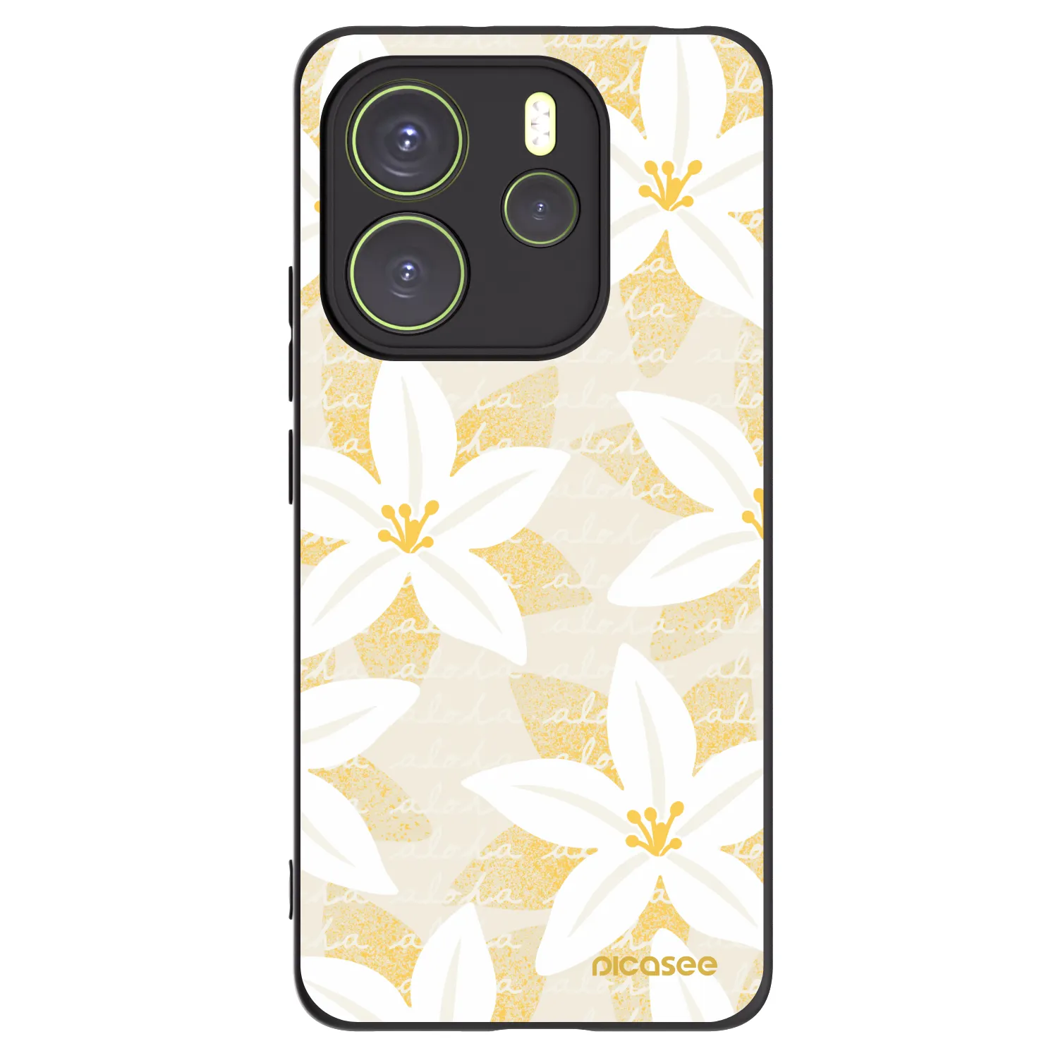 Picasee crna silikonska maskica za Xiaomi Redmi Note 14 4G - Island Leave