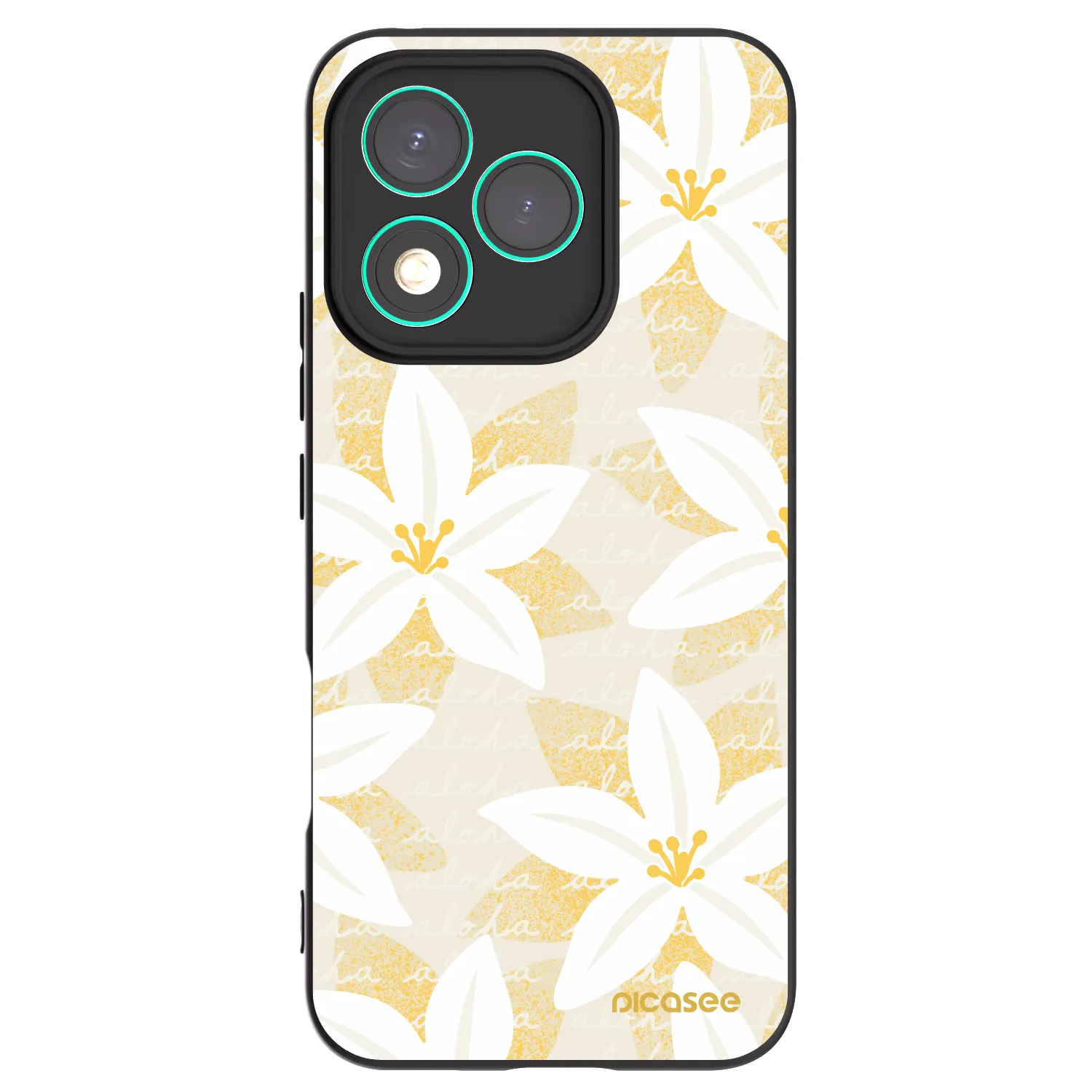 Picasee crna silikonska maskica za Honor 400 Lite 5G - Island Leave