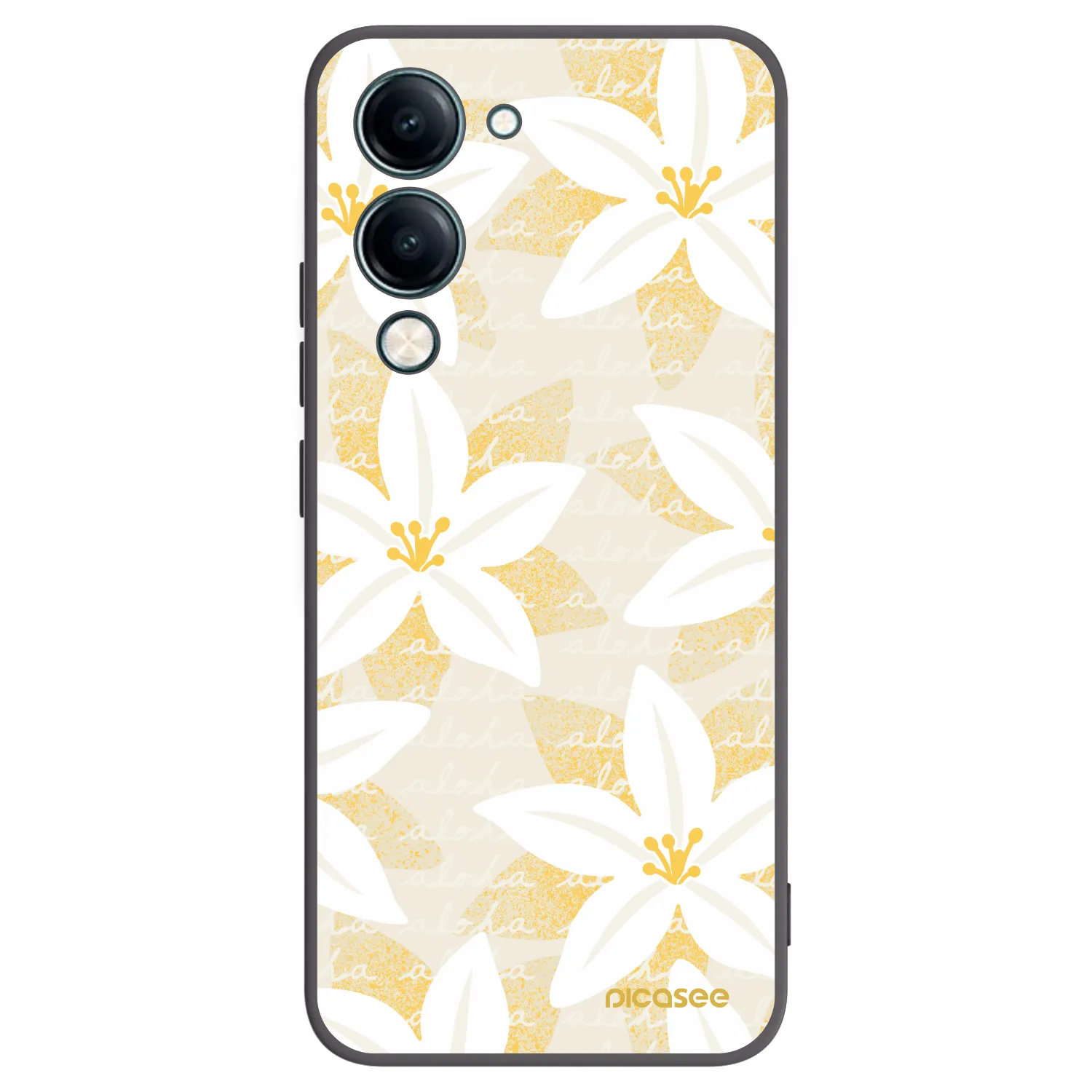 Picasee crna silikonska maskica za Vivo Y29s 5G - Island Leave
