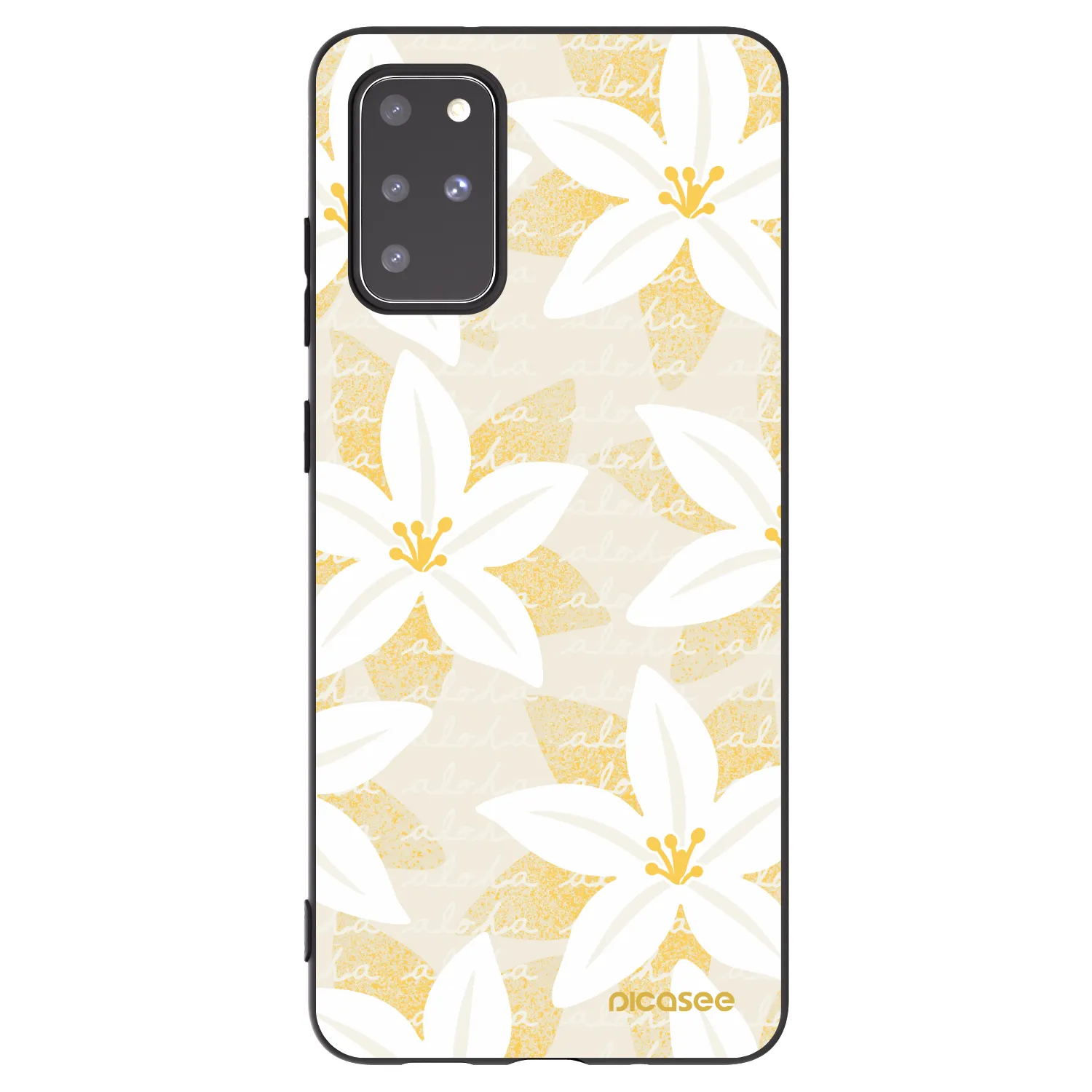 Picasee crna silikonska maskica za Samsung Galaxy S20+ G985F - Island Leave