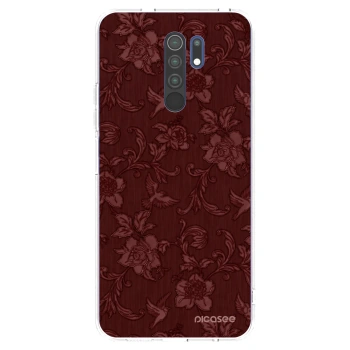 Picasee silikonska prozirna maskica za Xiaomi Redmi 9 - Red Elegance