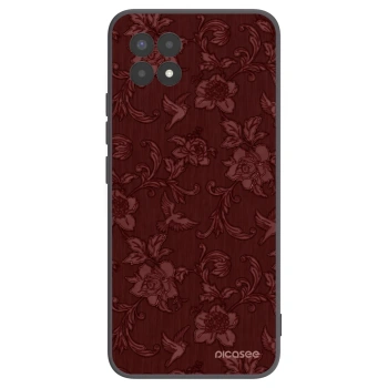 Picasee crna silikonska maskica za Realme 8i - Red Elegance