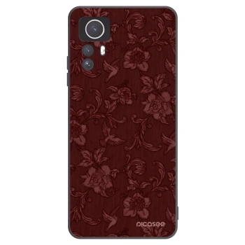 Picasee crna silikonska maskica za Xiaomi Redmi Note 12S - Red Elegance