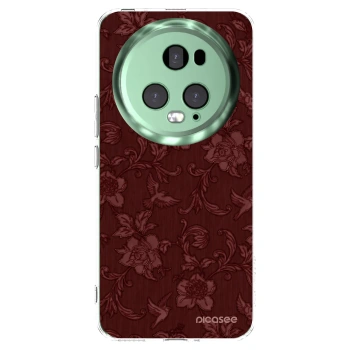 Picasee silikonska prozirna maskica za Honor Magic5 Pro - Red Elegance