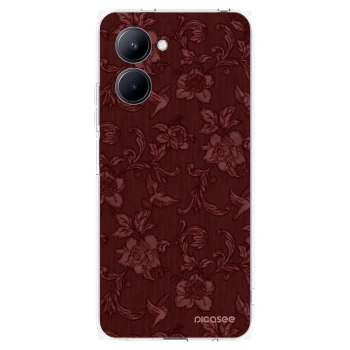 Picasee silikonska prozirna maskica za Realme C33 (2023) - Red Elegance
