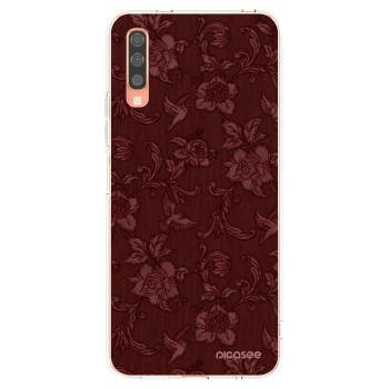 Picasee silikonska prozirna maskica za Samsung Galaxy A70 A705F - Red Elegance