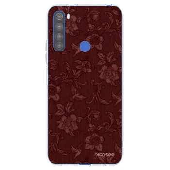 Picasee silikonska prozirna maskica za Xiaomi Redmi Note 8T - Red Elegance