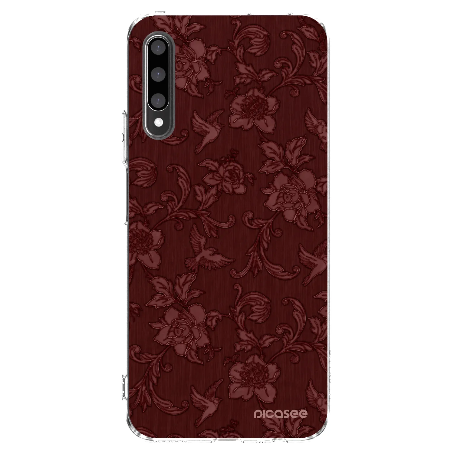 Picasee silikonska prozirna maskica za Honor 9X Pro - Red Elegance